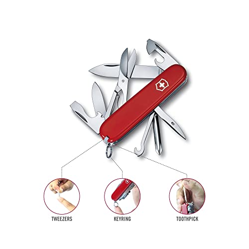 Victorinox Swiss Army Super Tinker Pocket Tool - Red, 14-Function Multi-Tool