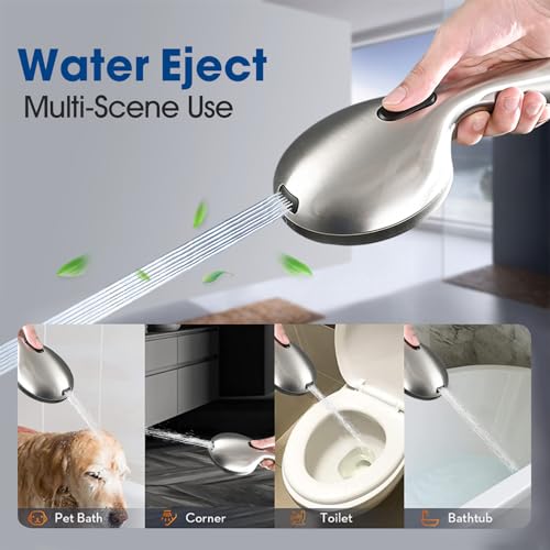 Brushed Nickel High Pressure Shower Head with Handheld & 26" Adjustable Slide Bar