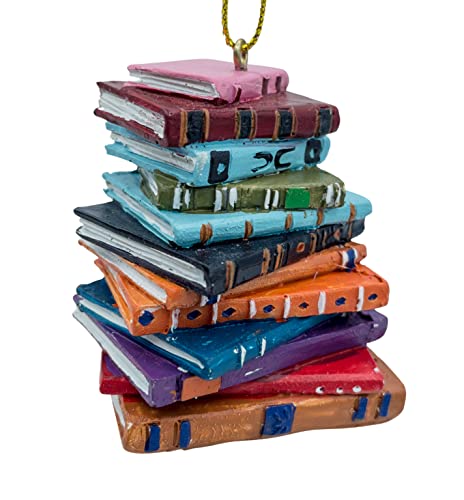Christmas Book Stack Ornament - Teacher & Book Lover Holiday Decor