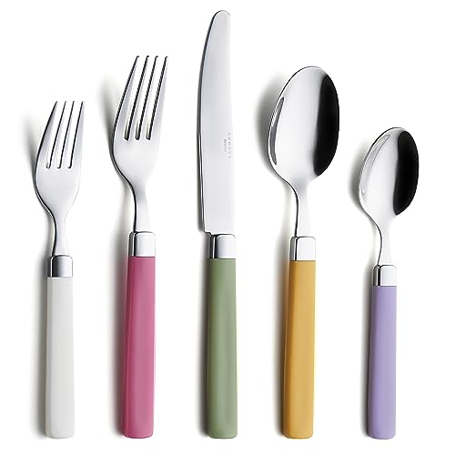Annova 20-Piece Colorful Stainless Steel Flatware Set for 4 - Mix