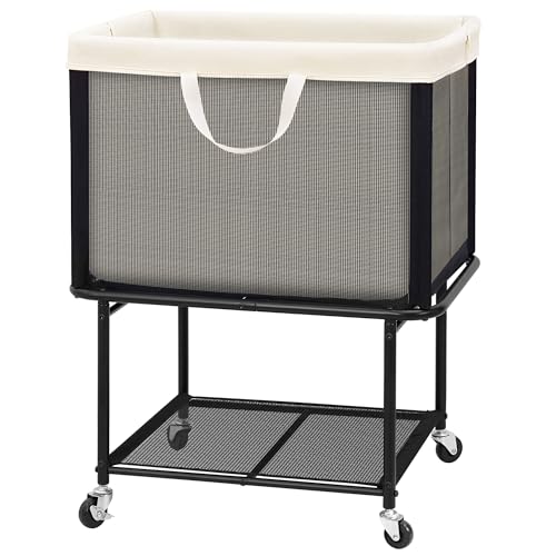 STO Rolling Laundry Hamper with Lockable Wheels, 29-Gallon (110L)