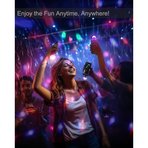 Mini Disco Lights, Sound Activated Disco Ball Party Lights, Applicable to USB Interface and Phones - RGB Light Effect Units for Home Disco, Kids Birthday, Christmas Party etc.