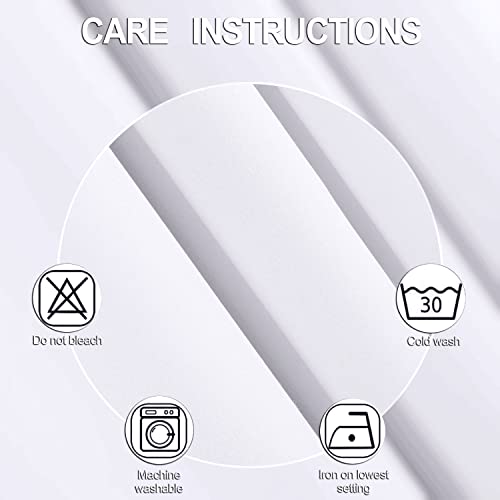 LEMOMO White Blackout Curtains Set of 2 - 52 x 84 Inches Thermal Insulated Room Darkening for Nursery & Bedroom