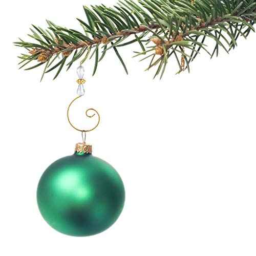 Ripeng Hook Ornament Acrylic Wire Hook Decoration for Tree Hanger, Home Decor, 4 Styles(Gold Hook, Transparent Bead,36 Pieces)