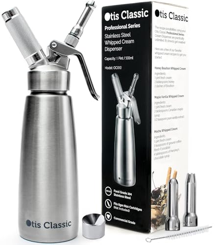 500ml Stainless Steel Whipped Cream Dispenser with 3 Nozzles - Food Grade Kitchen Tool
