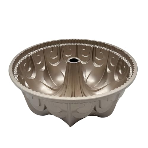Charlotte Cake Mold Aluminium Lily Flower Shape, 9 Inch Non-Stick Round Pan