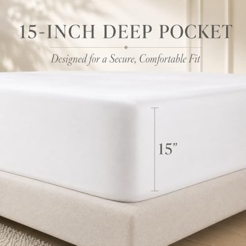 Queen Size Egyptian Cotton Sheets Set 400TC White - CHATEAU HOME COLLECTION