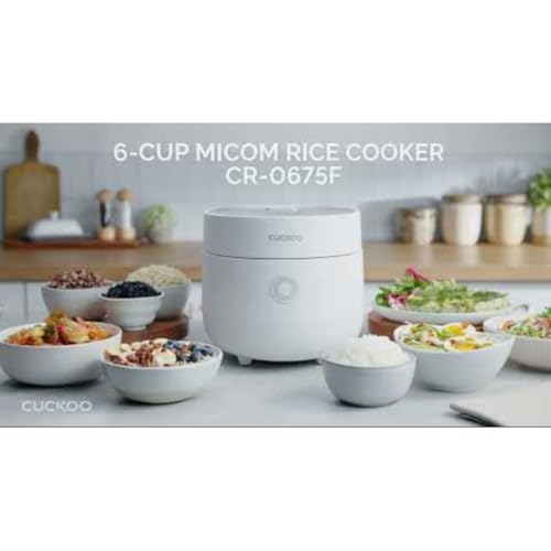 CUCKOO Micom Fuzzy Logic Rice Cooker 3-Cup White CR-0375FW