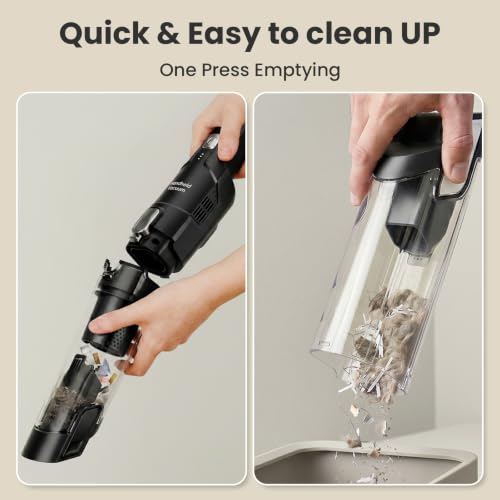 Cordless Handheld Vacuum Cleaner with Brushless Motor - Black - Up to 30 Min Runtime