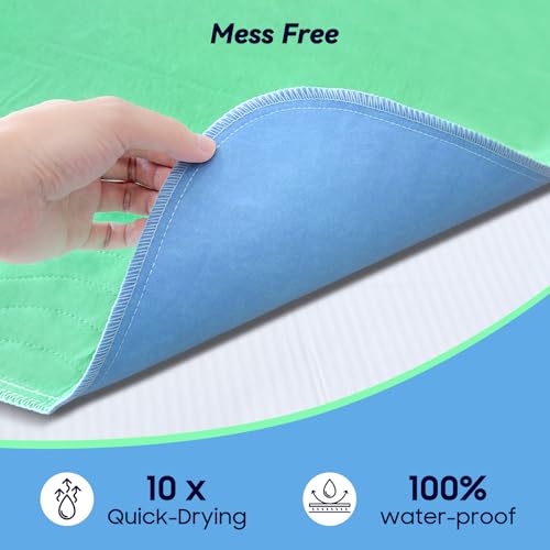 Fygrip 6 Pack 36x36 Waterproof Washable Bed Pads Extra Heavy Absorbency
