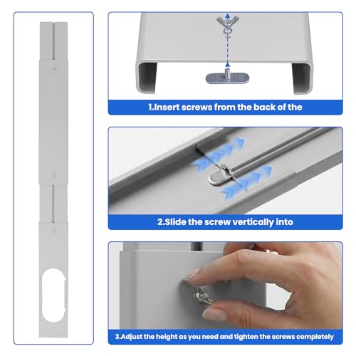 Portable AC Window Vent Kit with Adjustable Seal & Exhaust Hose - Universal Fit