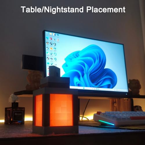 Pixelated Lantern Night Light for Kids, Glow LED 16 Colors Change