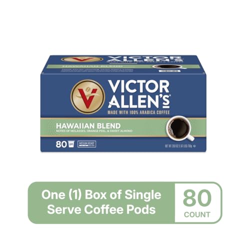 Hawaiian Blend Coffee K Cups - Victor Allen's Medium Roast, 80 Count, Keurig Compatible