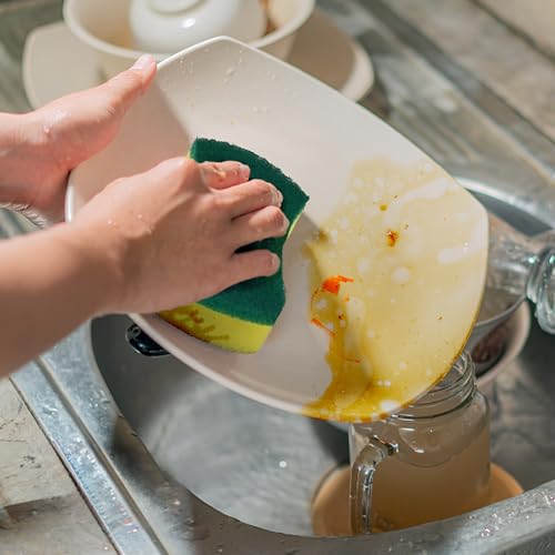 96 Pack Microfiber Non-Scratch Kitchen Sponges for Dish Cleaning
