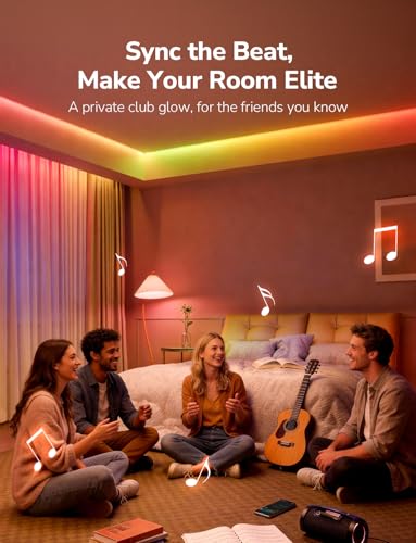 Lepro S1 AI Smart LED Strip Lights with IC 50FT 2.4G WiFi Bluetooth