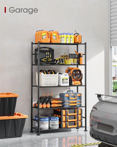 Garage Shelving Unit 5-Tier Heavy Duty Metal Storage Shelves Black 30.7 x 10.6 x 58 Variation of THIS listing