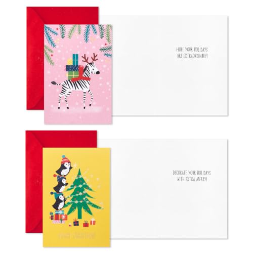 Hallmark Christmas Cards with Envelopes Assorted 24-Pack Merry & Bright
