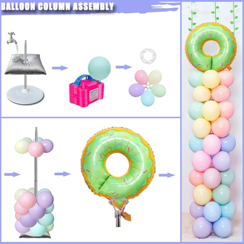 DECOJOY Balloon Columns Stand Set of 4, 7 Feet Telescoping Ballon