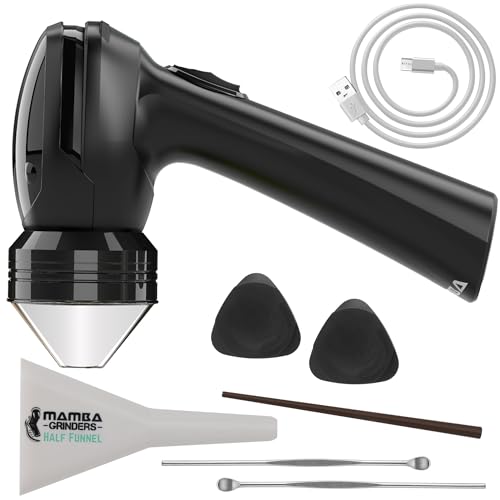Electric Seed Grinder - USB-C Rechargeable Spice Mill, Black & Black