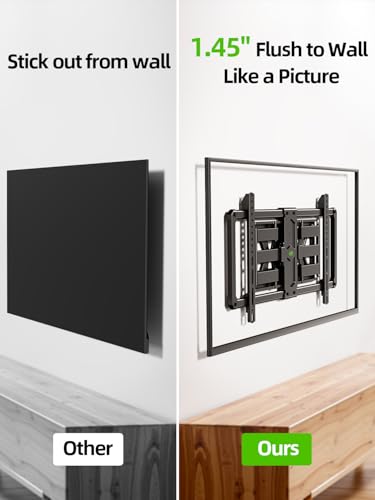 USX MOUNT Ultra Slim TV Wall Mount 37-90 Inch Full Motion Dual Swivel Tilt Max 120lbs