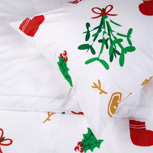 HITIME 100% Polyester Printed Christmas Duvet Cover Set - King Size 3