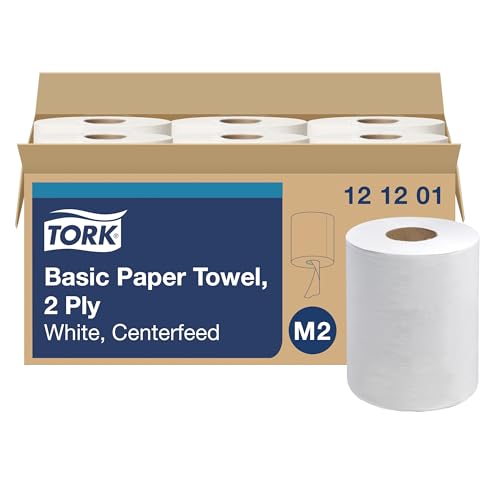 Tork Basic Centerfeed Paper Towels - White High Absorbency 6 Rolls x 600 Sheets Variation of THIS Listing