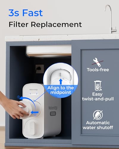 Waterdrop G5P500A-CF Replacement Water Filter for G5P500A RO System