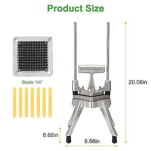 Commercial Vegetable Chopper 1/4 Inch Stainless Steel Dicer - Manual Food Cutter