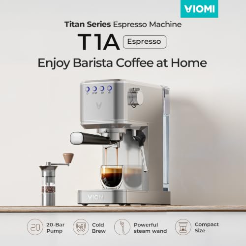 VIOMI T1A Espresso Machine with Milk Frother Button - Cold Brew & Hot Coffee