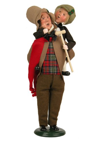 Byers' Choice Bob Cratchit & Tiny Tim Christmas Figurine - Handcrafted Holiday Decor