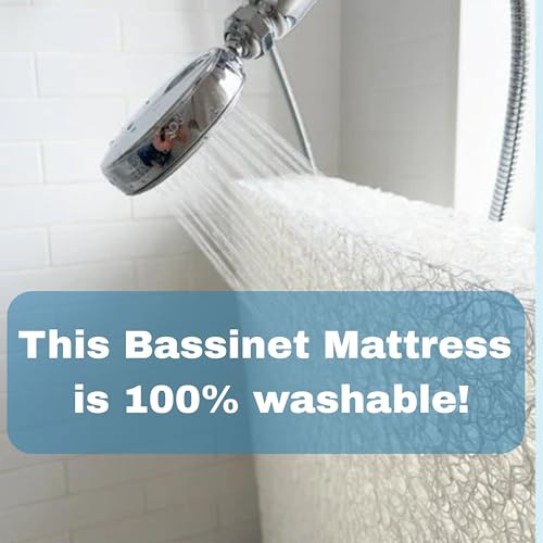 Baby Bassinet Mattress Pad - Rectangle 18x36 Inches, Hypoallergenic & Waterproof, Breathable, Easy to Clean, Made in USA