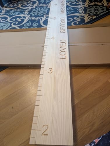 Kids Height Chart Wall Decor - Solid Wood Growth Measurement Board for Nursery