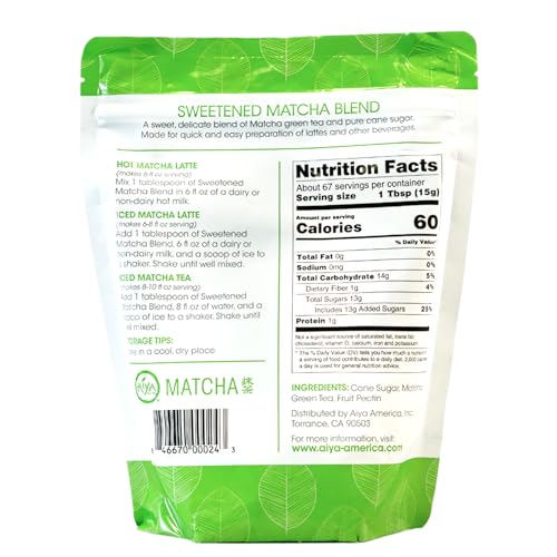 Sweetened Matcha Blend Powder - 1kg Bag for Lattes & Smoothies