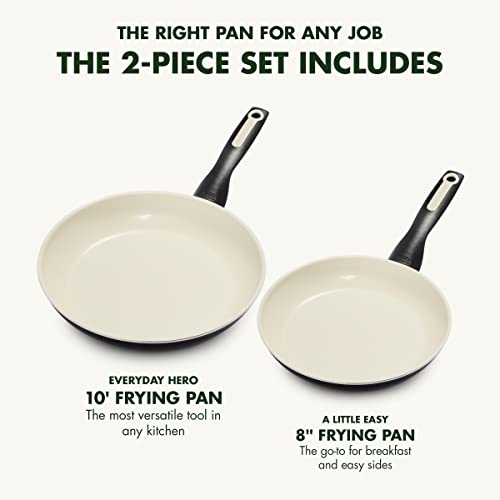 GreenPan Rio 8" and 10" Frying Pan Skillet Set, PFAS-Free, Healthy