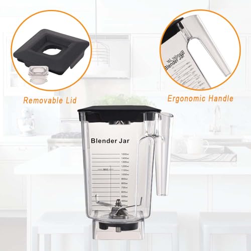 90oz Blender Jar Replacement for Blendtec Food-Grade BPA-Free Container