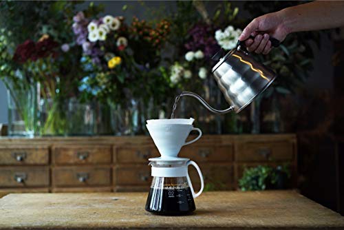 Hario V60 Ceramic Pour Over Coffee Set White Size 02 - 1-4 Cups, Japan Made