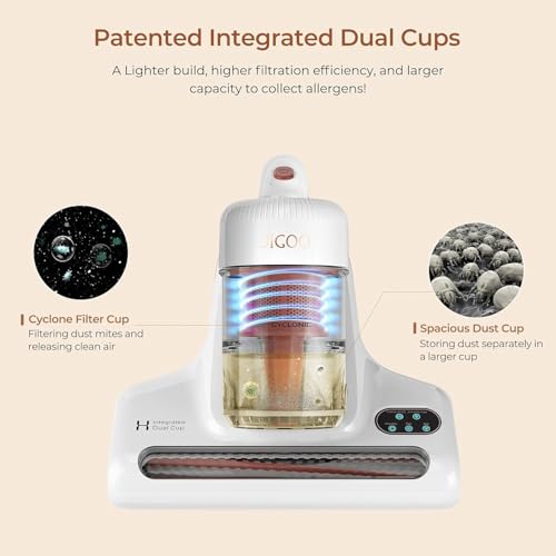 JIGOO J200 Mattress Vacuum Corded - Deep Clean & Sanitize Bed & Fabric