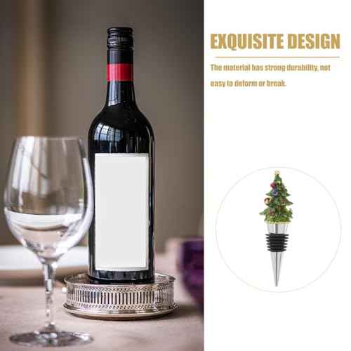 Christmas Wine Bottle Stopper: Decorative Christmas Tree Shape Wine Bottle Sealers for Christmas Party Wine Bottle