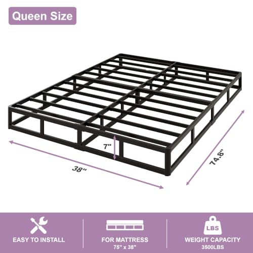 YIADDTION Queen Size 7 Inch Heavy Duty Metal Box Spring - Support & Support