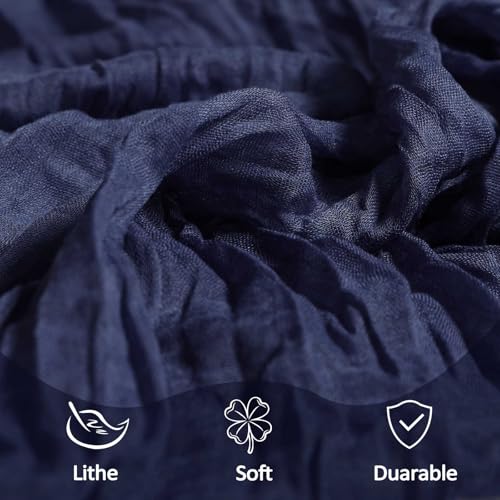 Heneger Navy Blue 16 Pack 10ft Cheesecloth Table Runners – 23 x 120 in (55 x 300 cm), Navy Blue, 16 Pcs