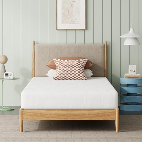 Novilla White Twin Bed Mattress 8 Inch Gel Memory Foam Twin Size Mattress