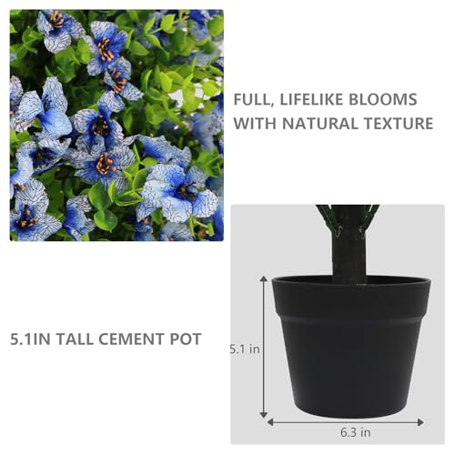 24-Inch Outdoor Artificial Potted Plants UV Resistant Faux Flowers Set of 2