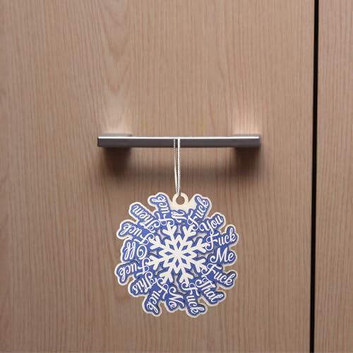 Funny Ornaments for Adults Blue Snowflake Christmas Decorations (2