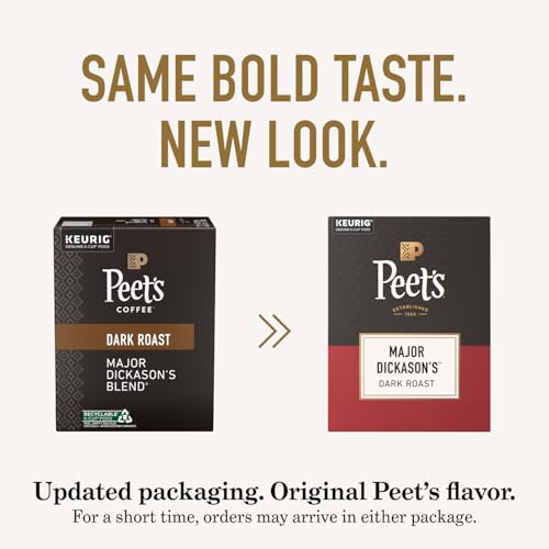 Peet's Coffee Pods, Dark Roast, Major Dickason's Blend, 75 K Cups