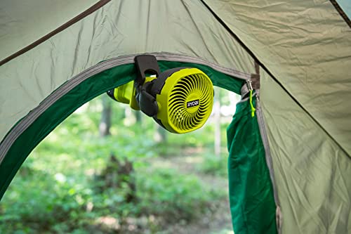 Ryobi 18V ONE+ Clamp Fan with Rotatable Head, 10cm Portable Cordless Fan