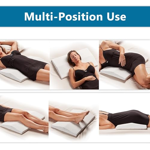 ComfiLife Lumbar Support Pillow for Sleeping - Memory Foam, White, Standard