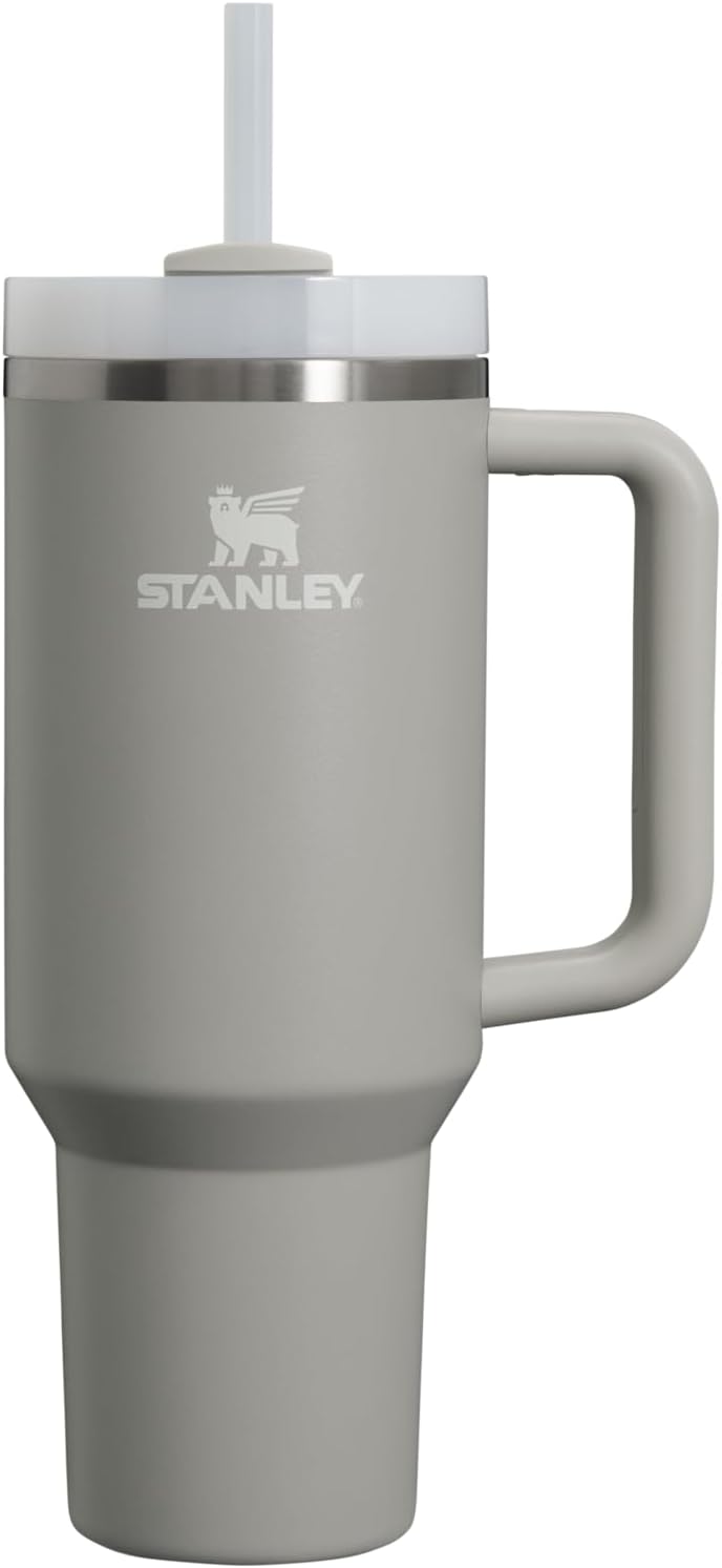 STANLEY Quencher H2.0 Tumbler - 40 oz Insulated Stainless Steel Cup with Handle & Straw | BPA-Free | Ash
