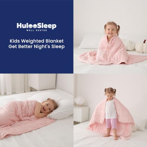 Kids Weighted Blanket Twin 7lb Pink Breathable Minky All-Season Sleep Aid Variation of THIS listing