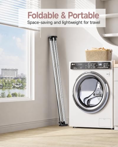48 Inch Foldable Portable Clothes Drying Rack - Space Saving Travel Laundry Stand