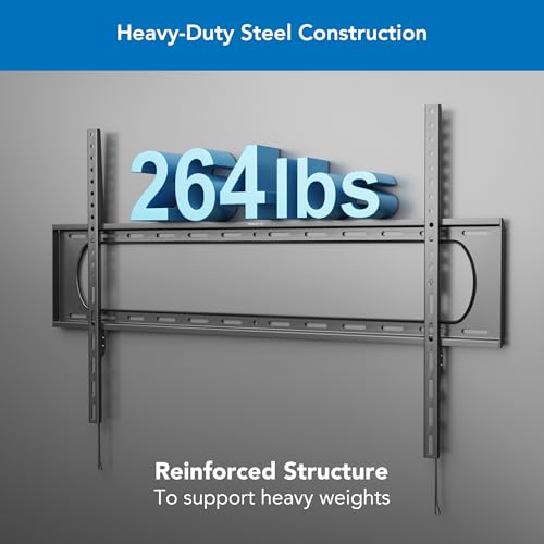 Heavy Duty XXL Fixed TV Wall Mount for Large Screens up to 120 Inches
